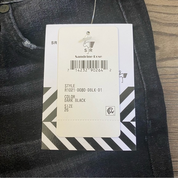 Free People x Sandrine Rose Colorblock Ankle Zipper Jeans - Picture 6 of 13